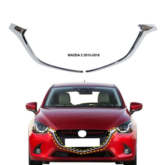 Moldura Cromada Parrilla Frontal. Mazda 2 2015-2018