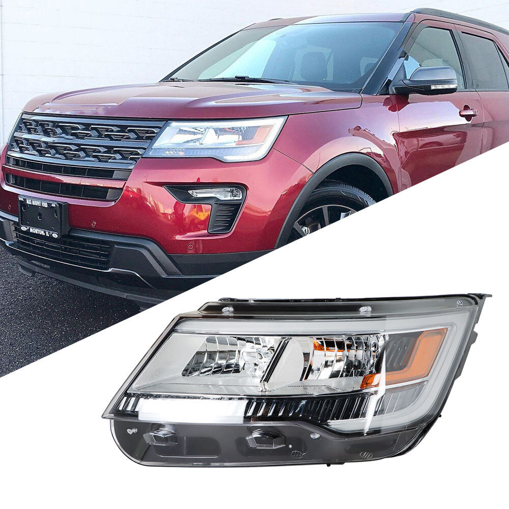 Faro Delantero (Carcasa Cromada). Ford Explorer 2016-2019