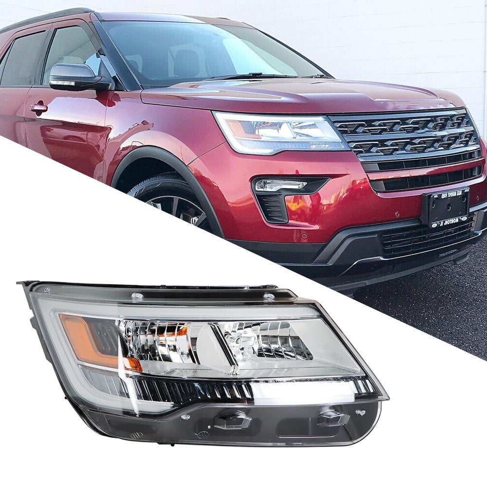 Faro Delantero (Carcasa Cromada). Ford Explorer 2016-2019