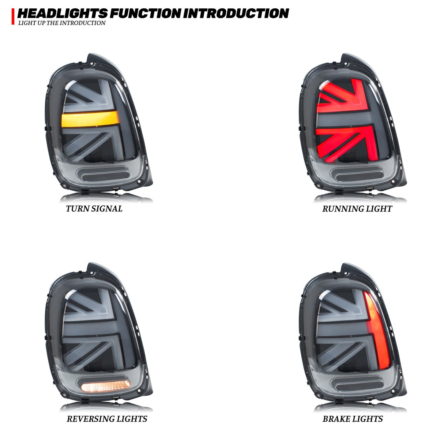 Faros Traseros Union Jack. Mini Cooper 2014-2023 F55 F56 F57