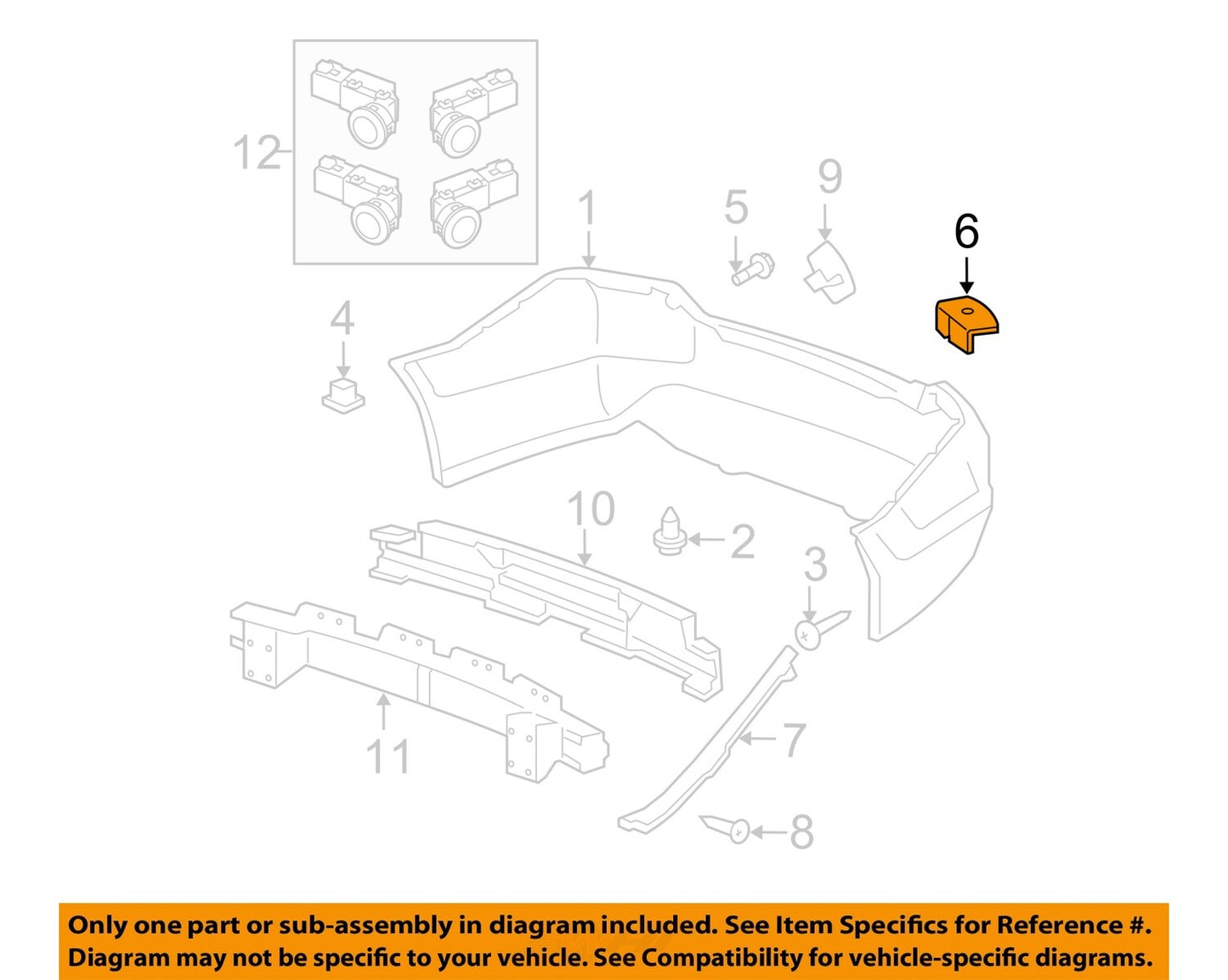 Bracket Defensa Trasera. Honda Accord 2008-2017