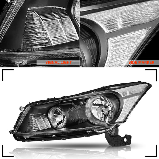 Faros Delanteros Carcasa Negra. Honda Accord 2008-2012