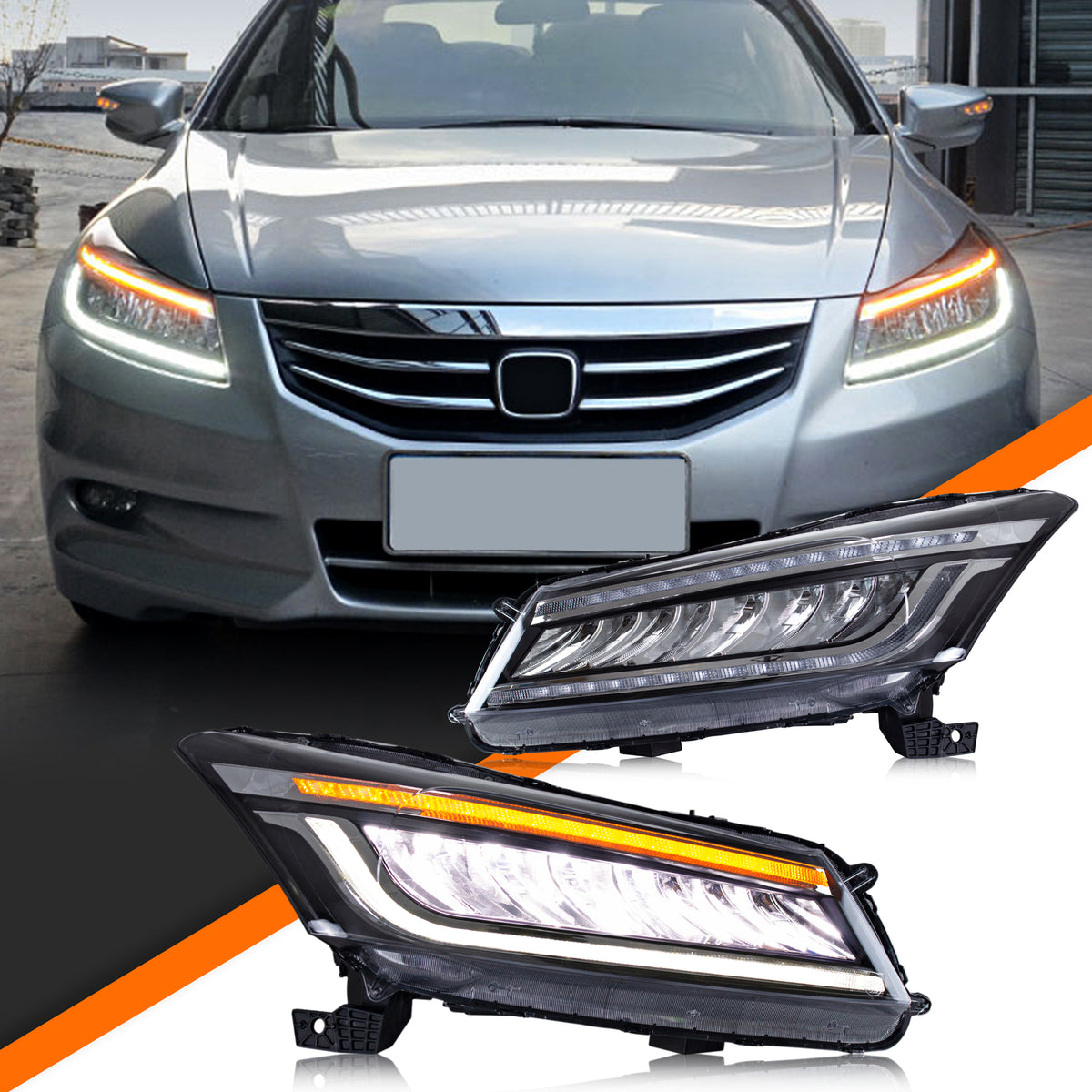 Faros Delanteros secuenciales LED. Honda Accord 2008-2012