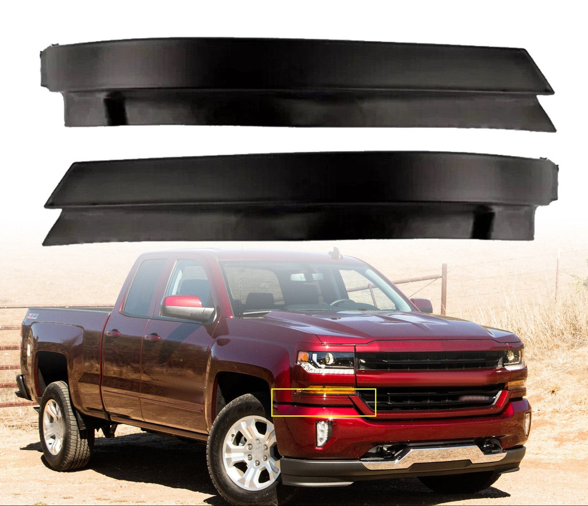 Biseles Inferiores de Faros Delanteros. Chevrolet Silverado 1500 2016-2019