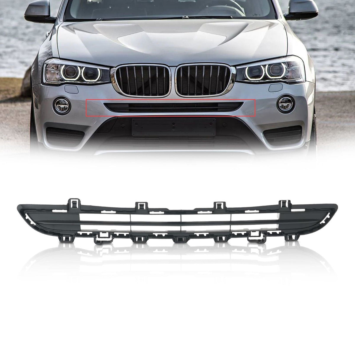 Parrilla Superior Defensa Delantera. BMW X3 2015-2018