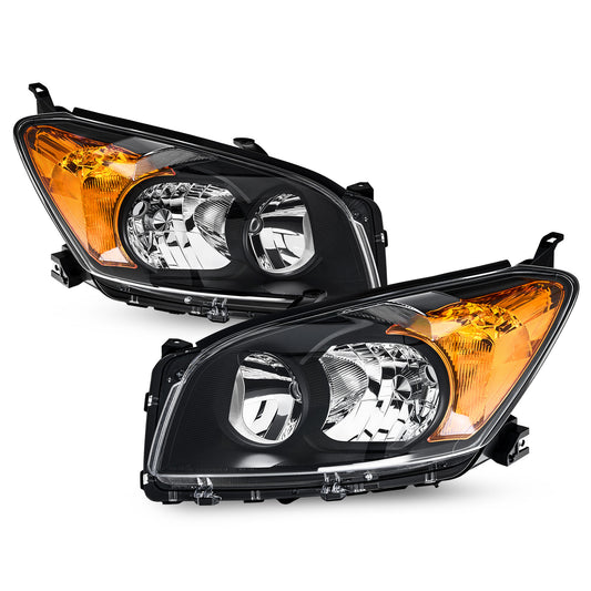 Faros Delanteros Aftermarket Fondo Negro. Toyota RAV4 2009-2012
