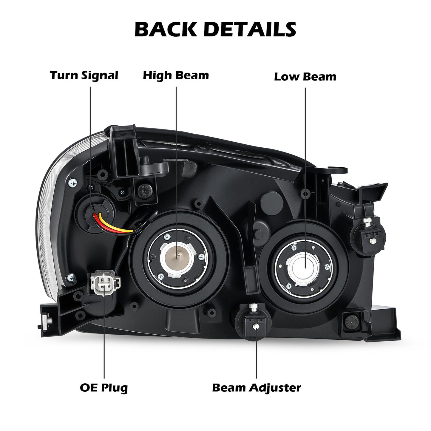 Faros Delanteros Aftermarket Fondo Negro. Toyota RAV4 2009-2012