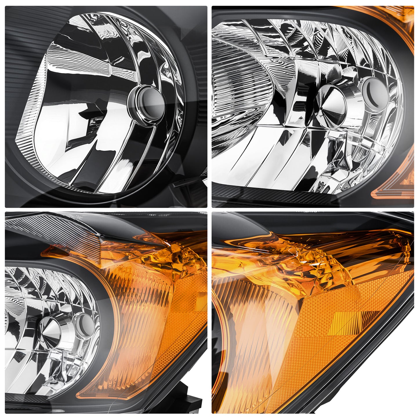 Faros Delanteros Aftermarket Fondo Negro. Toyota RAV4 2009-2012
