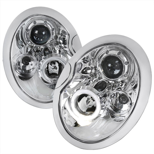 Faros Delanteros con proyector y halo DRL. Mini Cooper R50 R53 R52 2002-2007