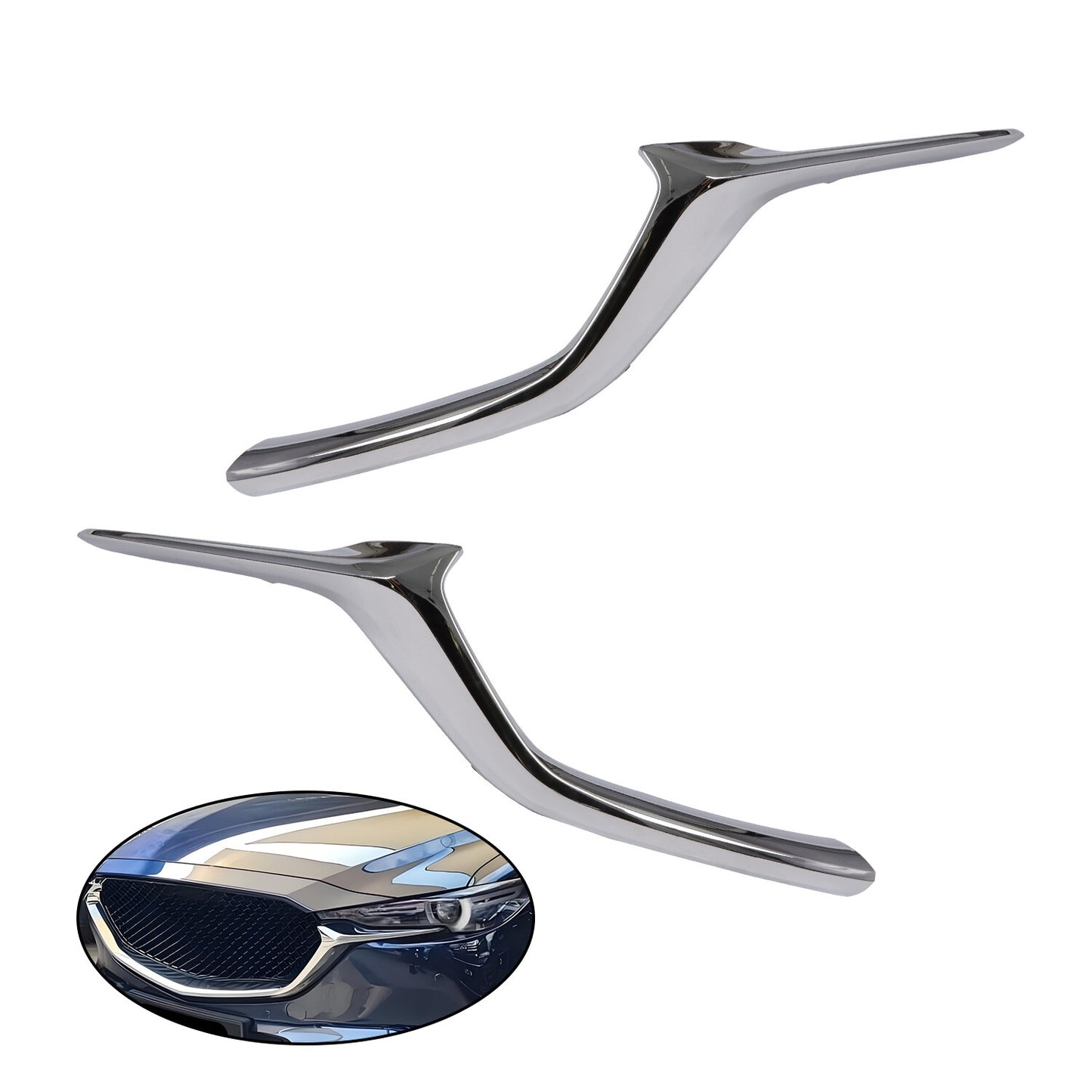 Molduras Cromadas Parrilla Delantera. Mazda CX-5 2017-2021