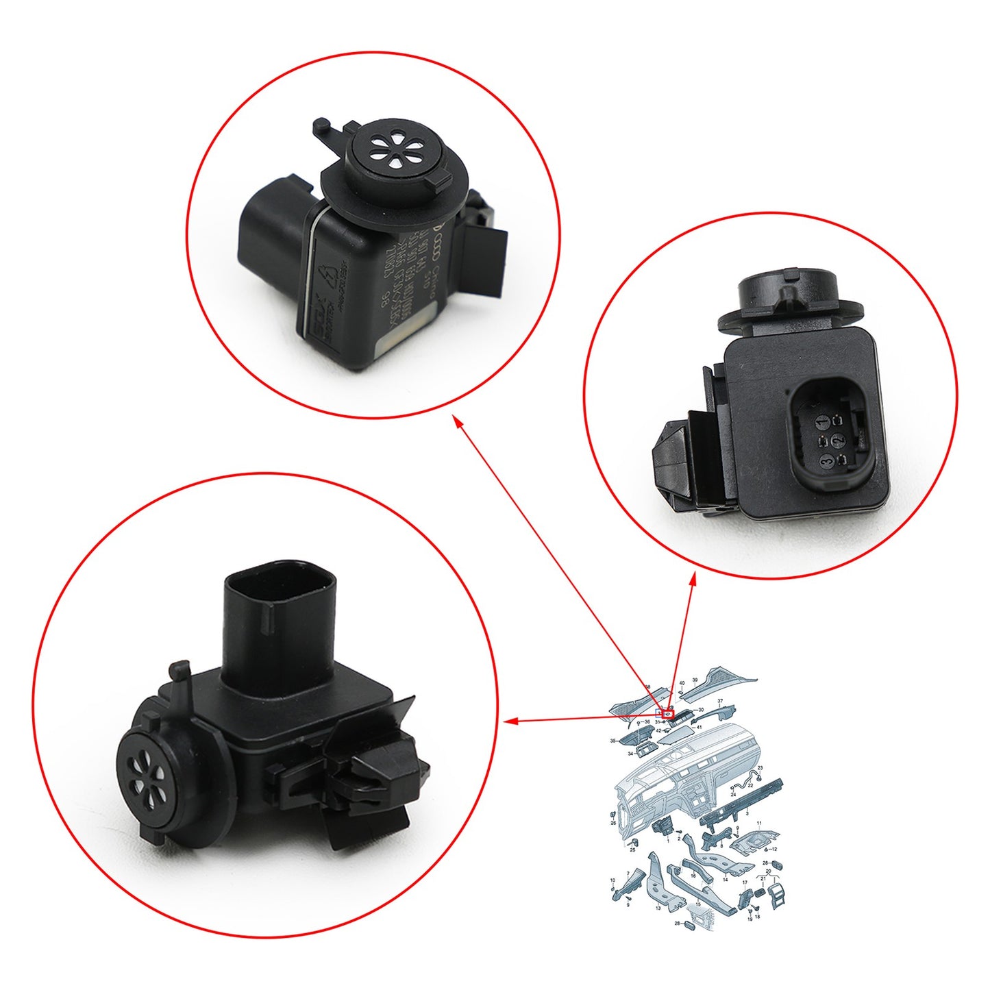 Sensor de Calidad de Aire. Volkswagen / Audi 5QJ907643 / 8k0907659A