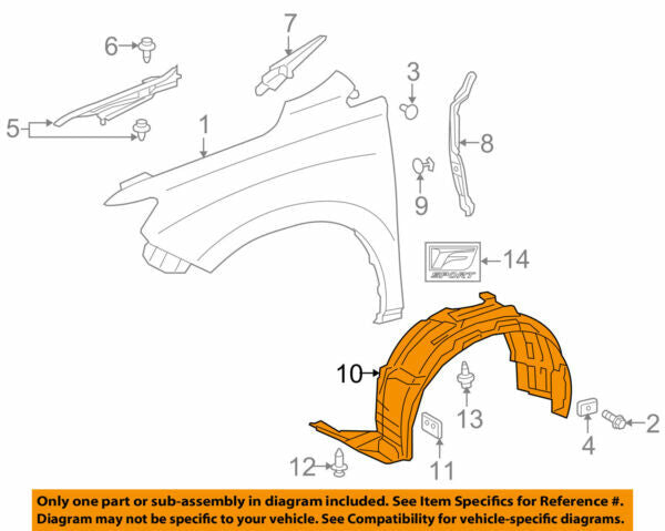 Cubierta Guardapolvo Rueda Delantera. Lexus RX350 RX450h 2013-2015
