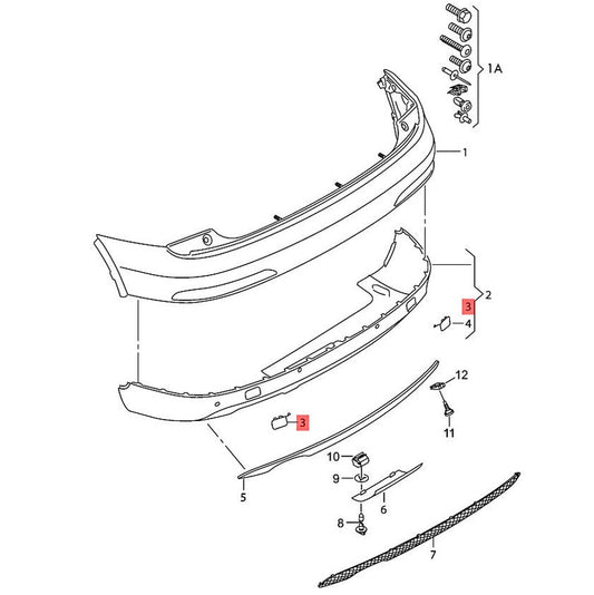 Cubierta Gancho de Remolque. Audi Q3 2011-2014 S-Line