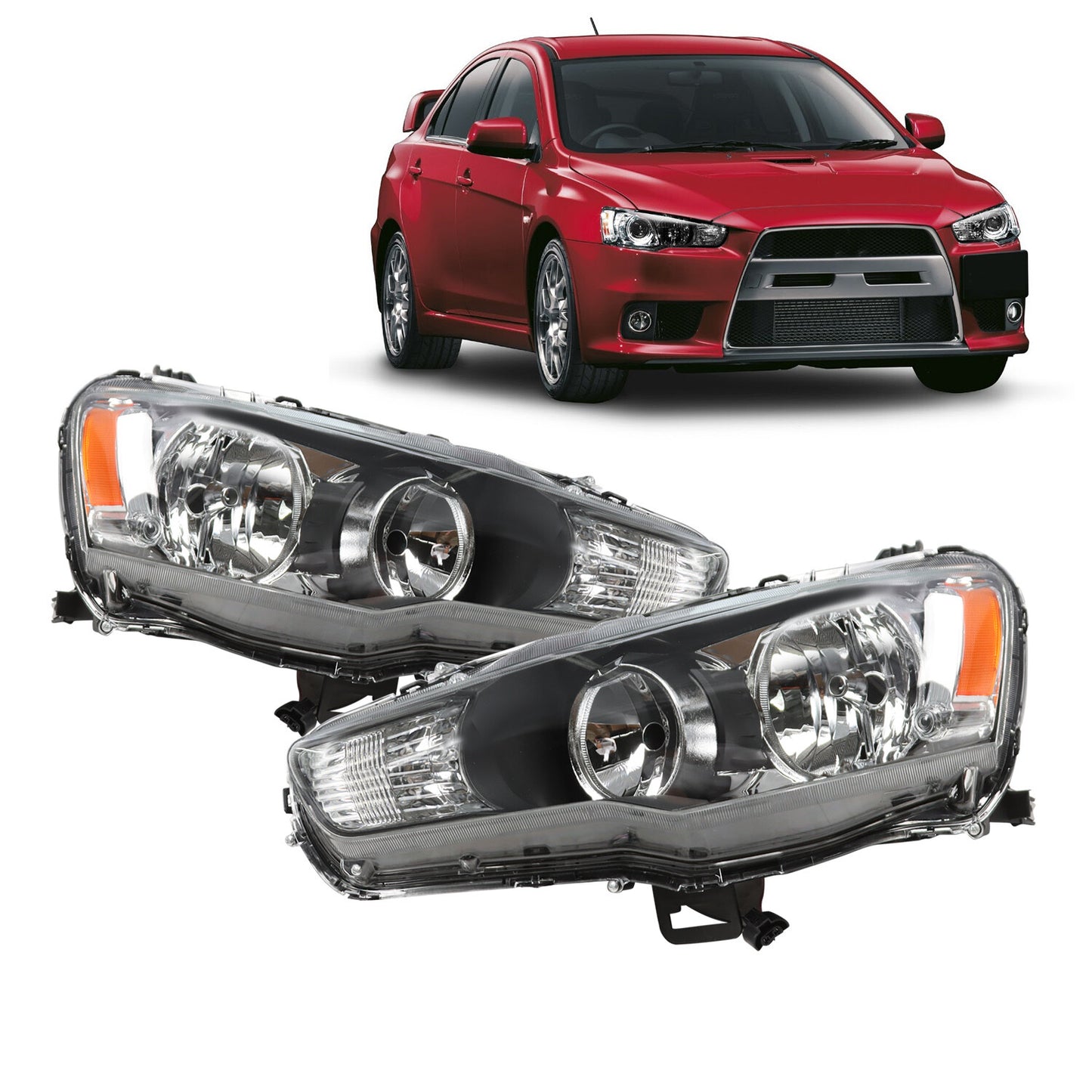 Faros Delanteros (Halógenos). Mitsubishi Lancer 2008-2017