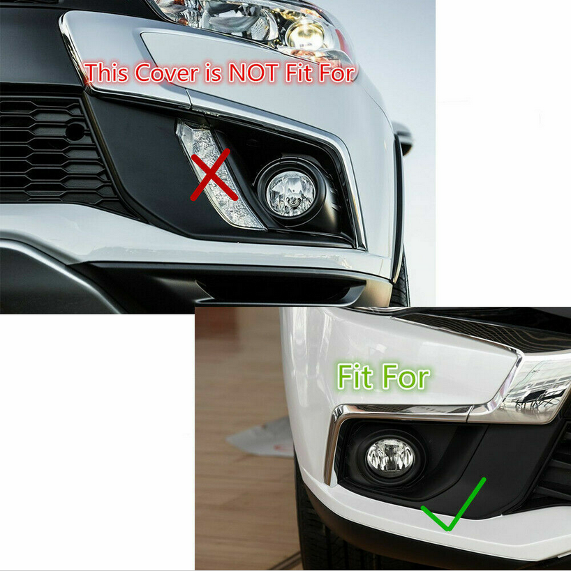Fog Light Bezels Without DRL (Daytime Running Lights). Mitsubishi ASX 2016-2019