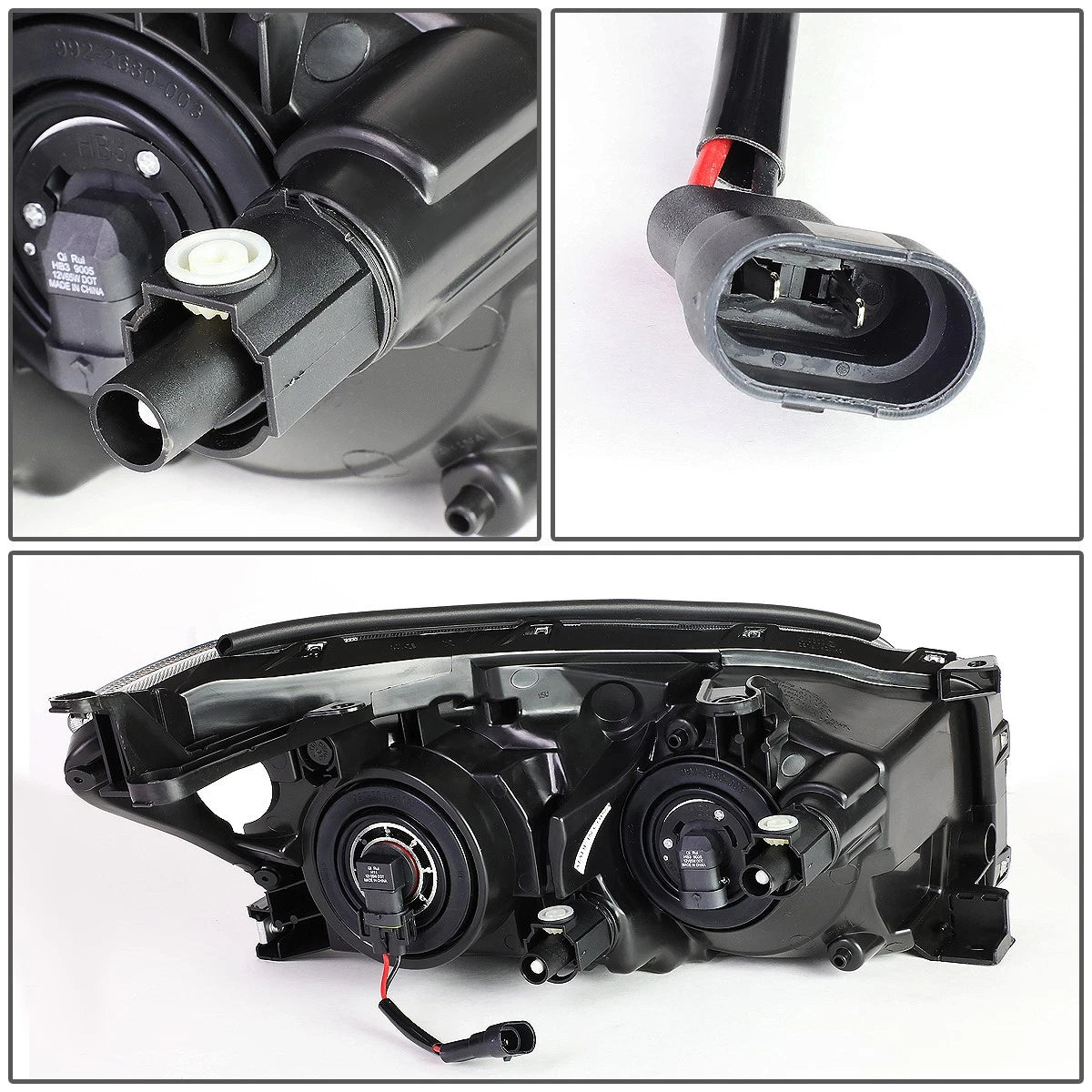 Faros Delanteros (Base Negra). Toyota RAV4 2009-2012
