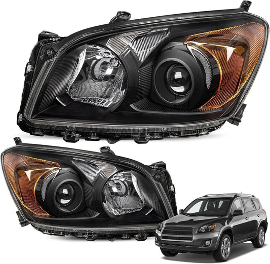 Faros Delanteros (Base Negra). Toyota RAV4 2009-2012