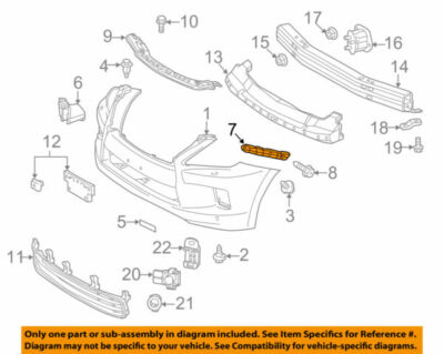 Bracket (Soporte) Defensa Delantera Original. Lexus LX 2012-2015