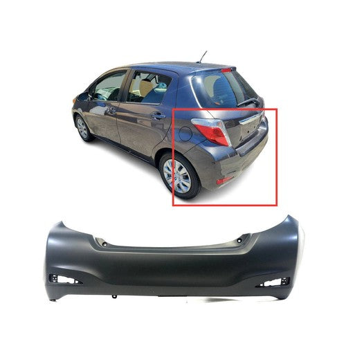 Defensa Trasera Hatchback. Toyota Yaris 2012-2014