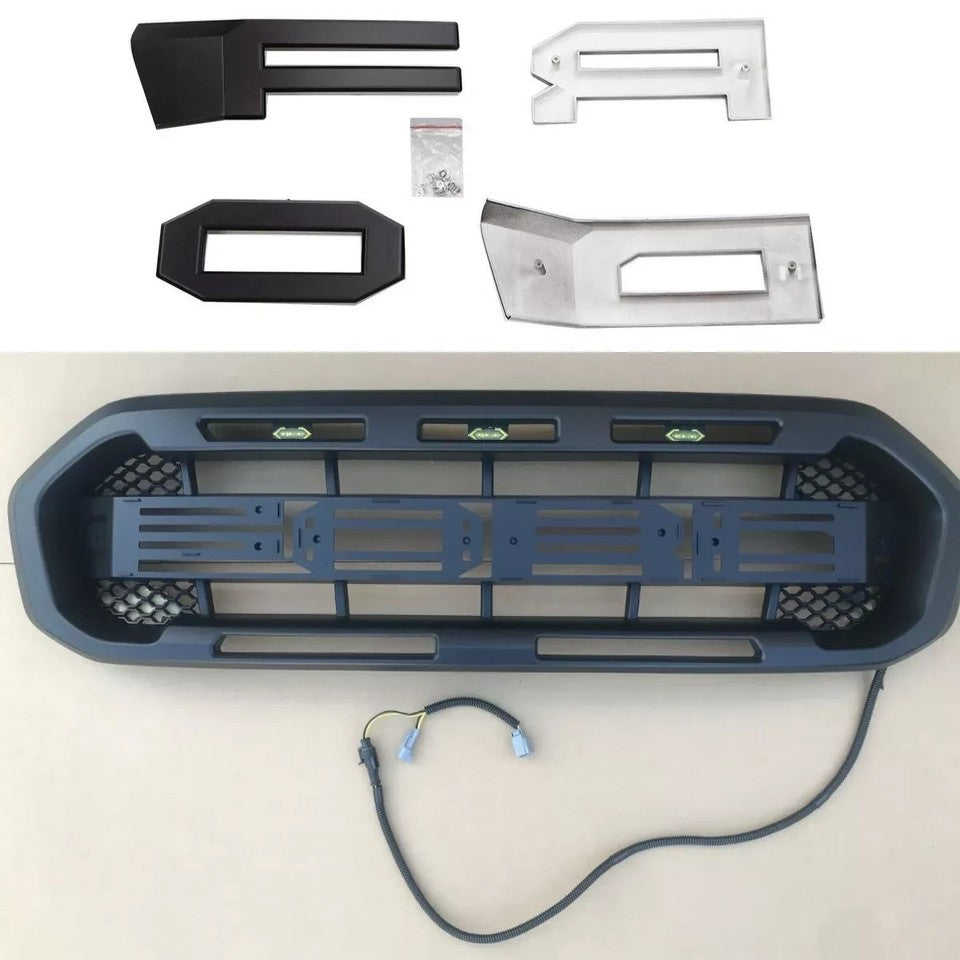 Raptor Style Front Grille with LED. Ford Ranger T8 2019-2023