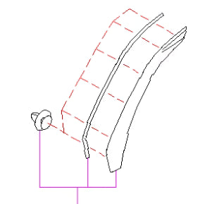 Moldura Externa de Puerta Trasera. Subaru WRX 2022-2025