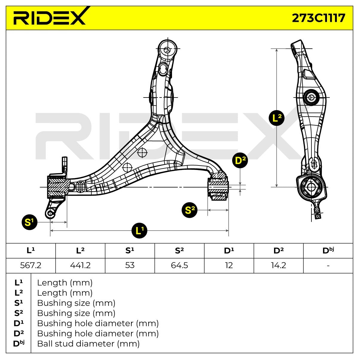 Brazo Inferior de Suspensión Delantera. Mercedes Benz 2012-2019