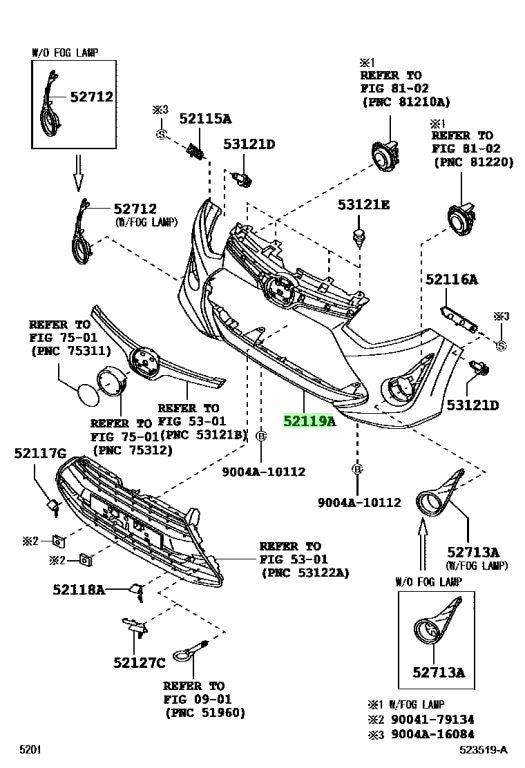 Front Bumper. Toyota Agya 2020-2023